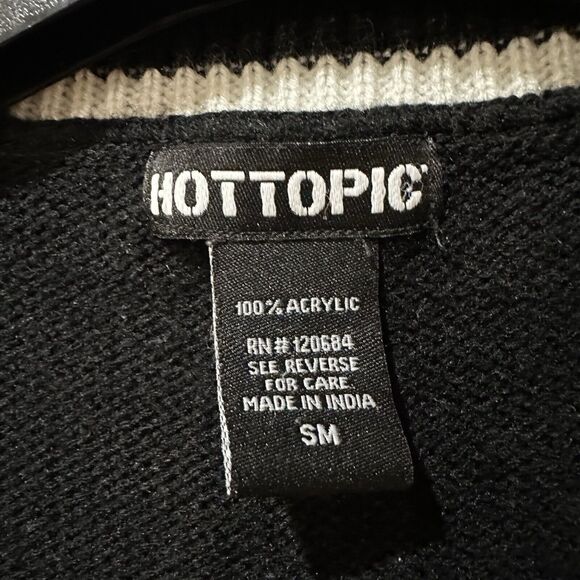 Hot Topic Skull V Neck Sweater Vest - Women's Small Knit - Picture 6 of 7